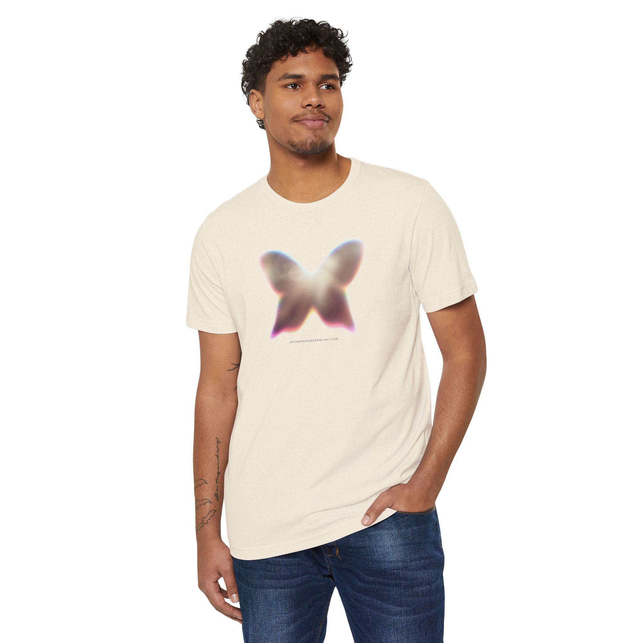 Butterfly - Recycled Organic T-Shirt - Natural - Image 3