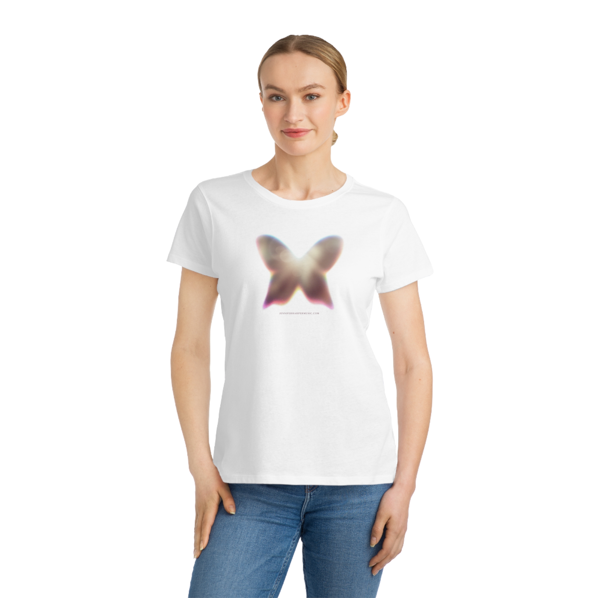 Butterfly - Organic Women's T-Shirt - White - Image 3